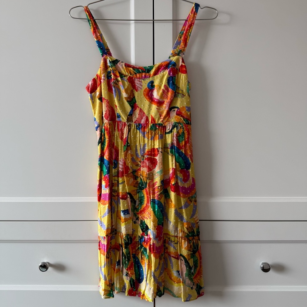 Farm Rio Colorful Tiered Mini Dress